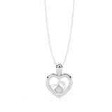 Sparkling 0.21ct Lab Grown Diamond Heart Pendant in 1.58ct Gold Without Chain