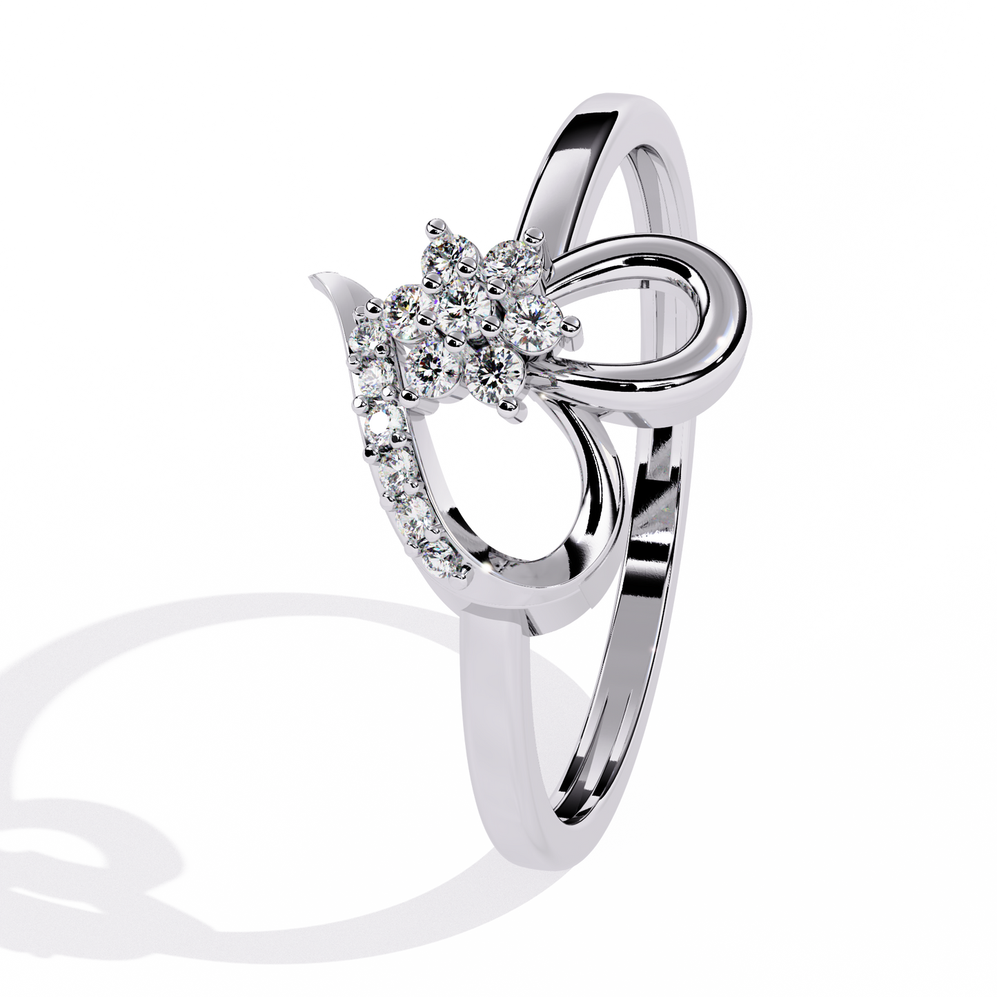 14K Gold Heart-Shaped Diamond Ring – 0.08 Ct Valentine Special