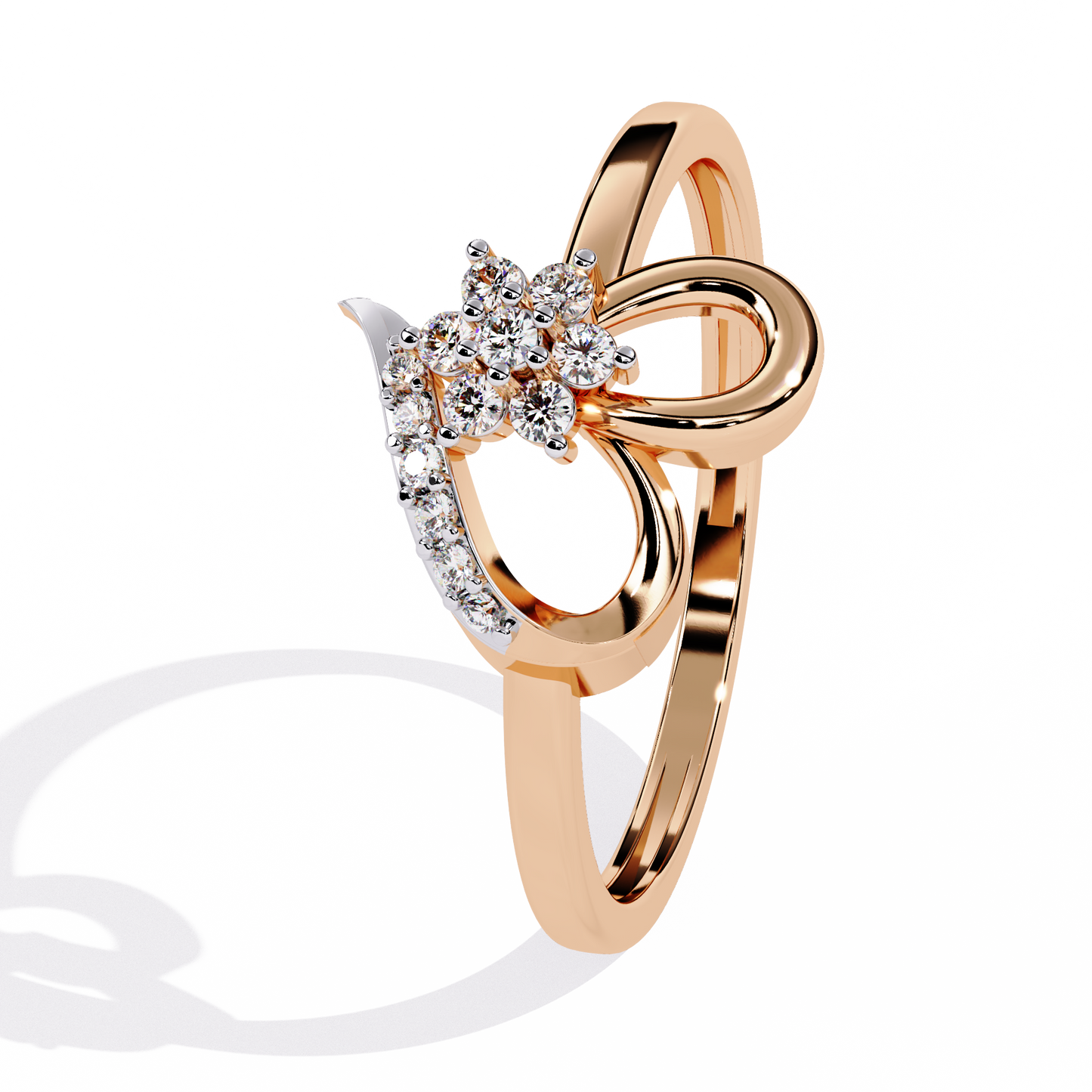 14K Gold Heart-Shaped Diamond Ring – 0.08 Ct Valentine Special
