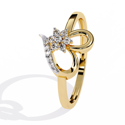 14K Gold Heart-Shaped Diamond Ring – 0.08 Ct Valentine Special