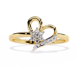 14K Gold Heart-Shaped Diamond Ring – 0.08 Ct Valentine Special