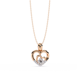 Sparkling 0.21ct Lab Grown Diamond Heart Pendant in 1.58ct Gold Without Chain