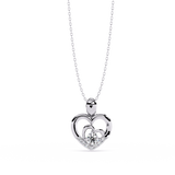 Sparkling 0.21ct Lab Grown Diamond Heart Pendant in 1.58ct Gold Without Chain