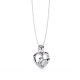 Sparkling 0.21ct Lab Grown Diamond Heart Pendant in 1.58ct Gold Without Chain