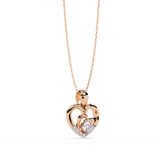 Sparkling 0.21ct Lab Grown Diamond Heart Pendant in 1.58ct Gold Without Chain
