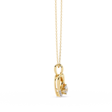 Sparkling 0.21ct Lab Grown Diamond Heart Pendant in 1.58ct Gold Without Chain