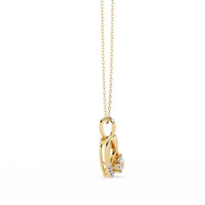 Sparkling 0.21ct Lab Grown Diamond Heart Pendant in 1.58ct Gold Without Chain