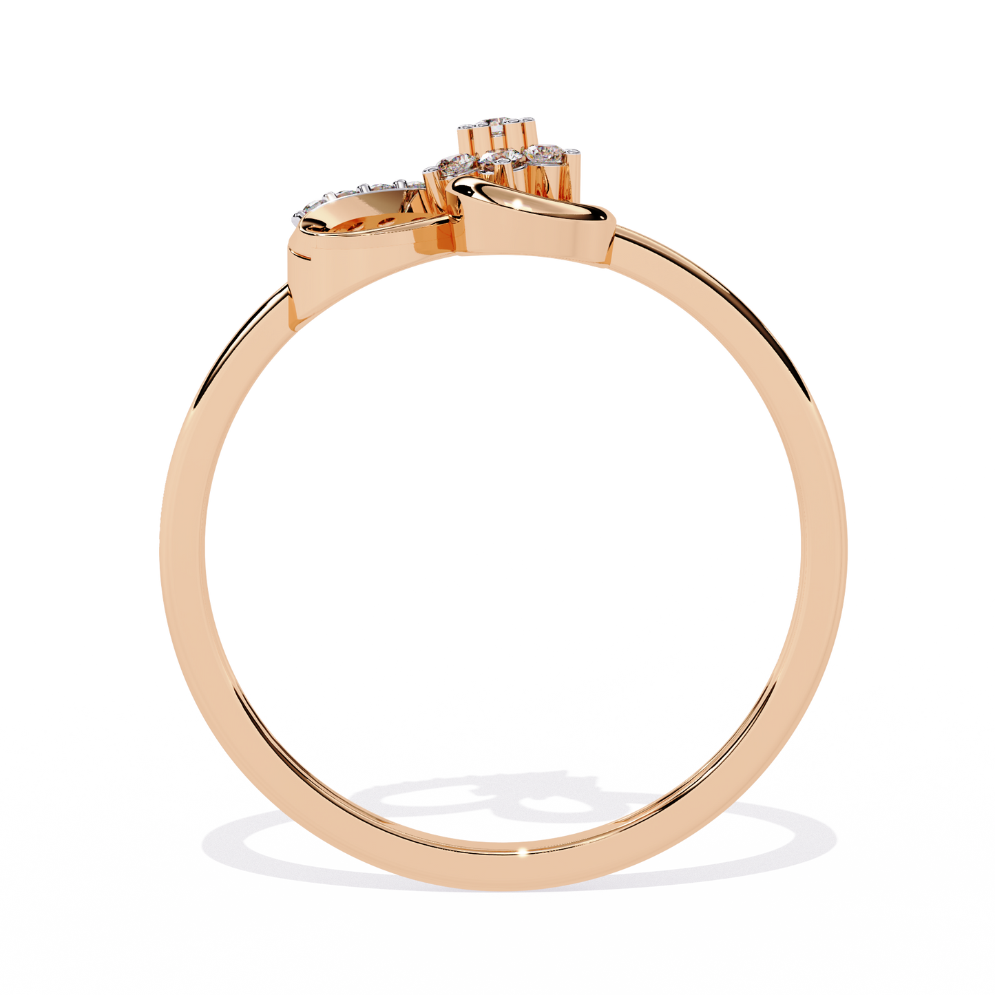 14K Gold Heart-Shaped Diamond Ring – 0.08 Ct Valentine Special