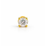 Round Lab Grown Diamond Stud Earrings, 18Kt Gold Plated -1 Ct Total (0.50 Ct Each)
