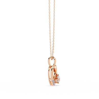 Sparkling 0.21ct Lab Grown Diamond Heart Pendant in 1.58ct Gold Without Chain