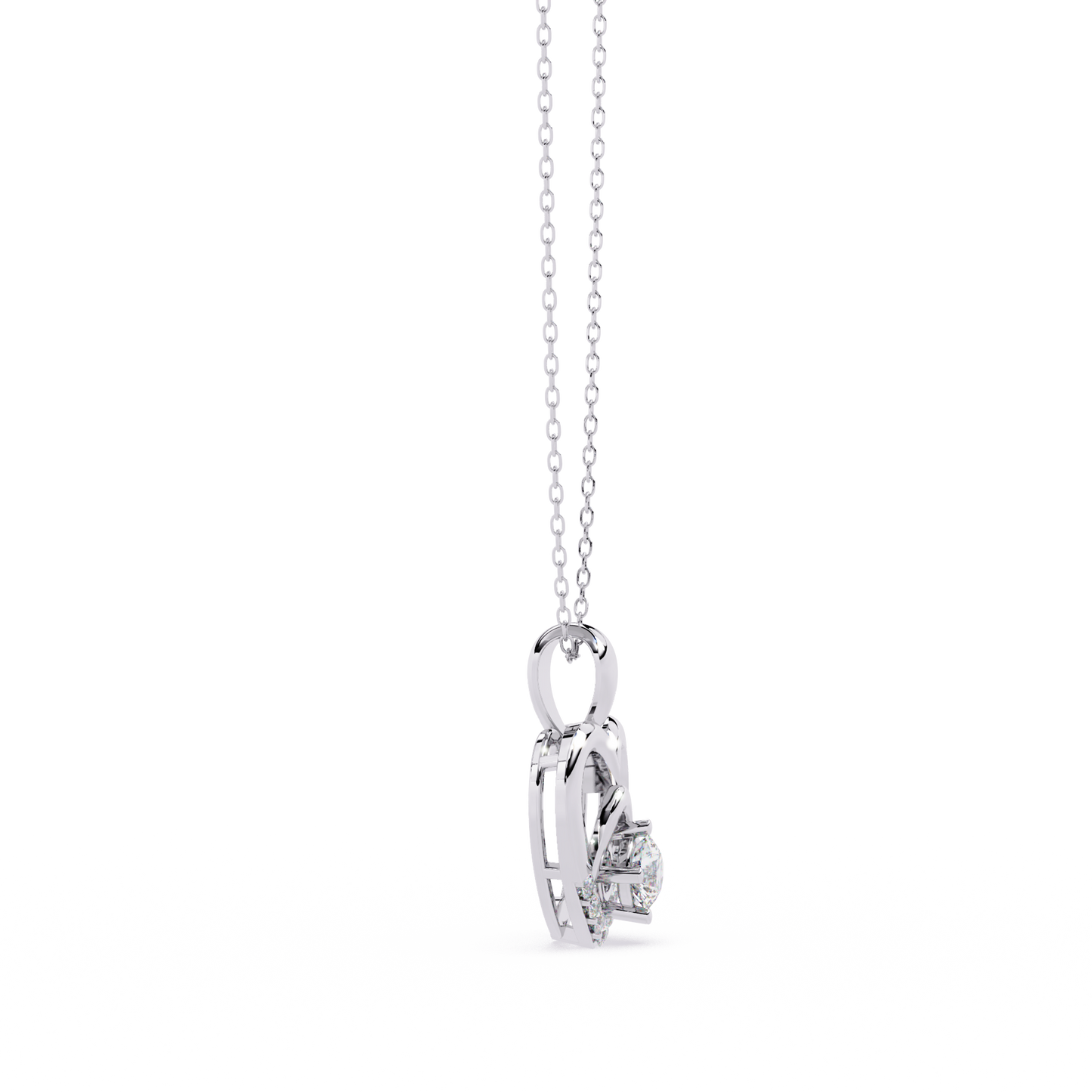 Sparkling 0.21ct Lab Grown Diamond Heart Pendant in 1.58ct Gold Without Chain
