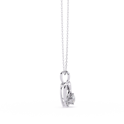 Sparkling 0.21ct Lab Grown Diamond Heart Pendant in 1.58ct Gold Without Chain