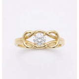 18KT Gold Vermeil Eternal Infinity Lab-Grown Diamond Solitaire Ring