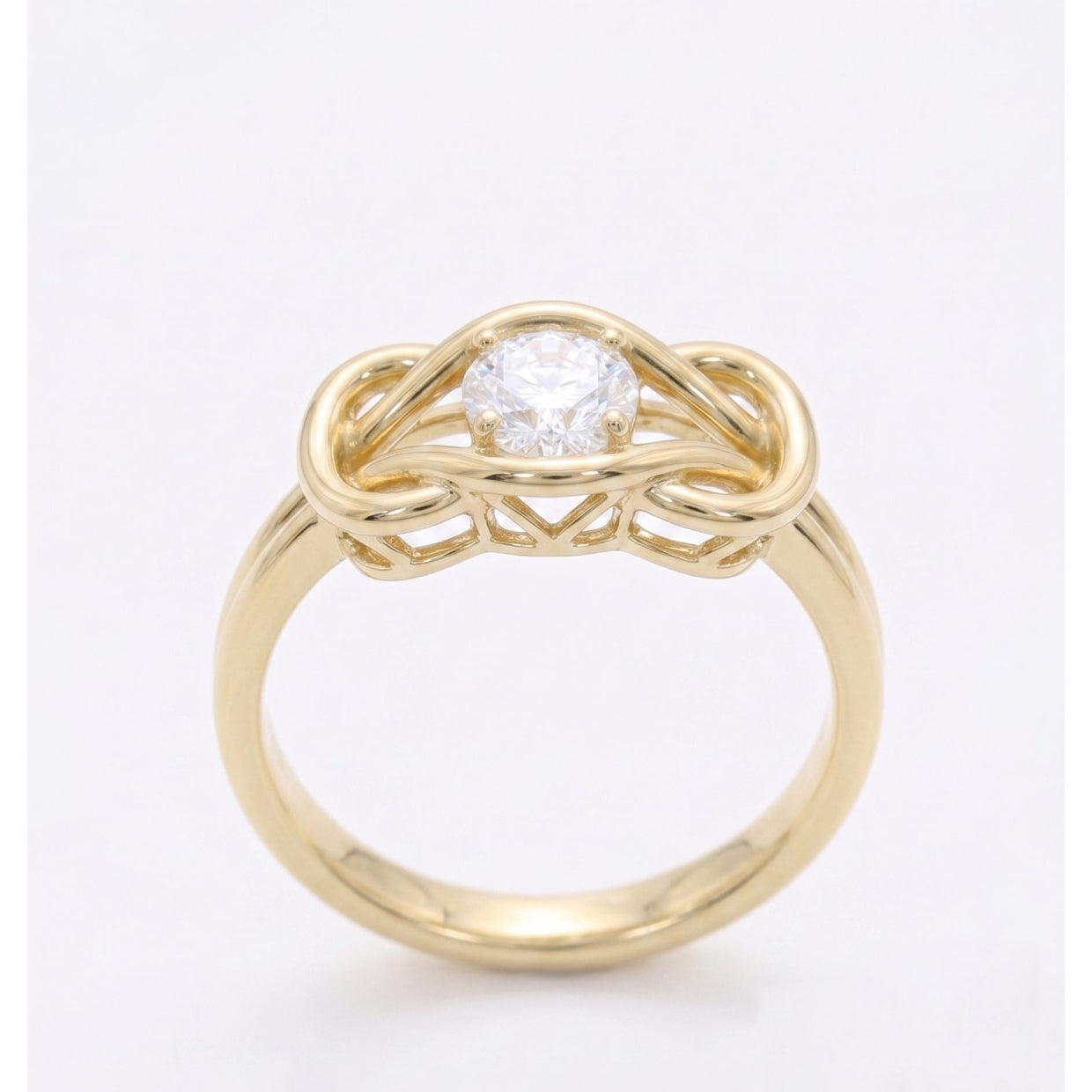 18KT Gold Vermeil Eternal Infinity Lab-Grown Diamond Solitaire Ring