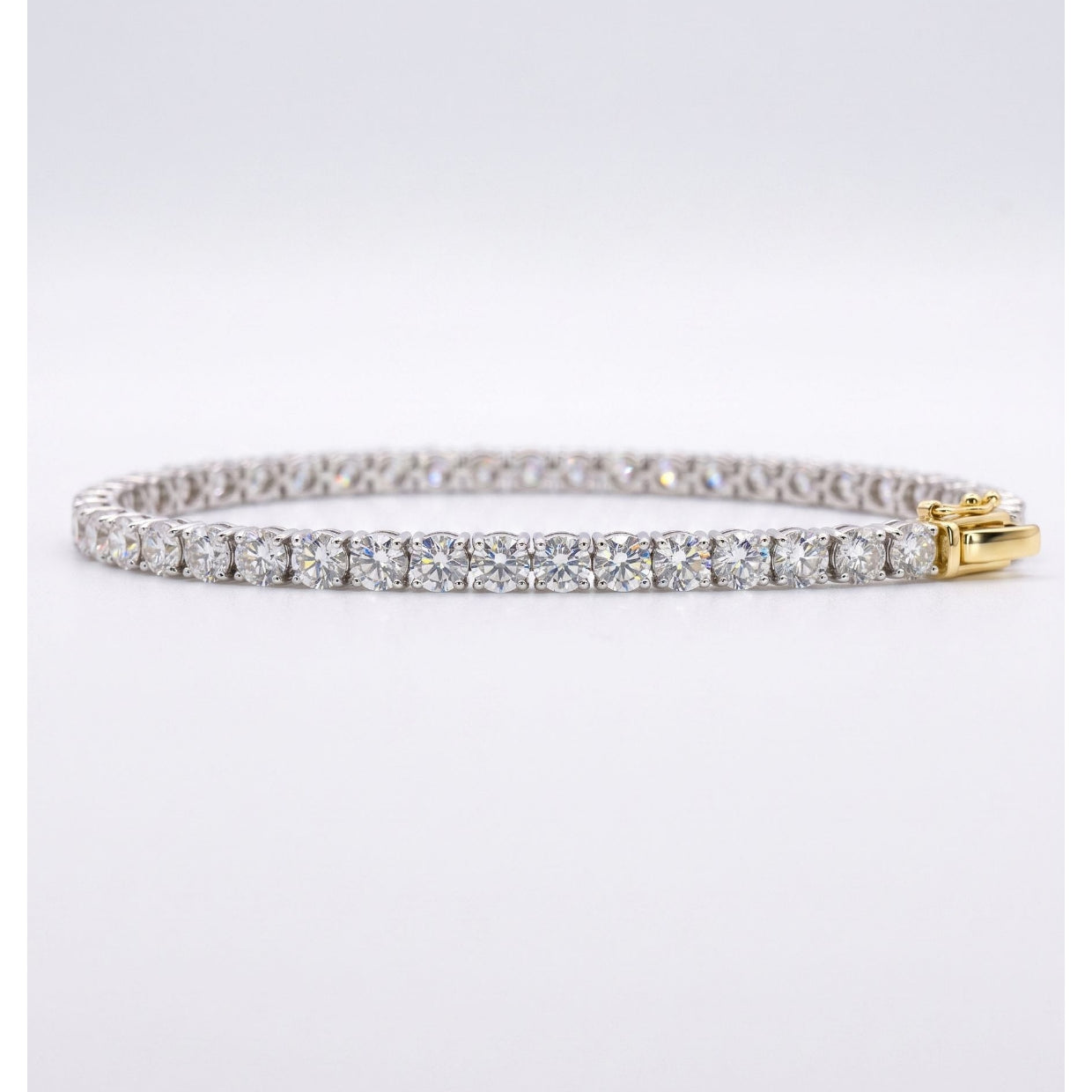 18KT Gold Vermeil Timeless Elegance Lab-Grown Diamond Tennis Bracelet