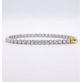 18KT Gold Vermil Timeless Elegance Lab-Grown Diamond Tennis Bracelet