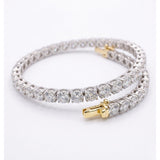 18KT Gold Vermil Timeless Elegance Lab-Grown Diamond Tennis Bracelet
