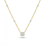 18KT Gold Vermeil Solitaire Bloom Lab-Grown Diamond Necklace