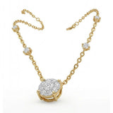 18KT Gold Vermeil Solitaire Bloom Lab-Grown Diamond Necklace