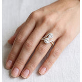 18KT Gold Vermil Twisted Pear Lab-Grown Diamond Statement Ring