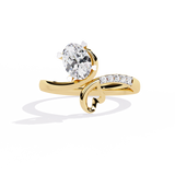 Whimsical Elegance: 0.94ct Lab Grown Diamond Ring in 14k Gold