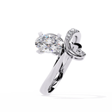 Whimsical Elegance: 0.94ct Lab Grown Diamond Ring in 14k Gold