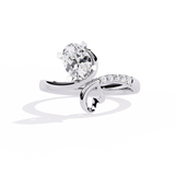 Whimsical Elegance: 0.94ct Lab Grown Diamond Ring in 14k Gold