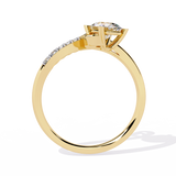 Whimsical Elegance: 0.94ct Lab Grown Diamond Ring in 14k Gold
