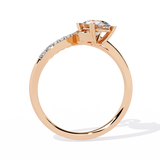Whimsical Elegance: 0.94ct Lab Grown Diamond Ring in 14k Gold