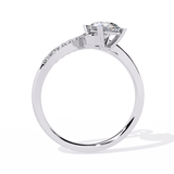 Whimsical Elegance: 0.94ct Lab Grown Diamond Ring in 14k Gold
