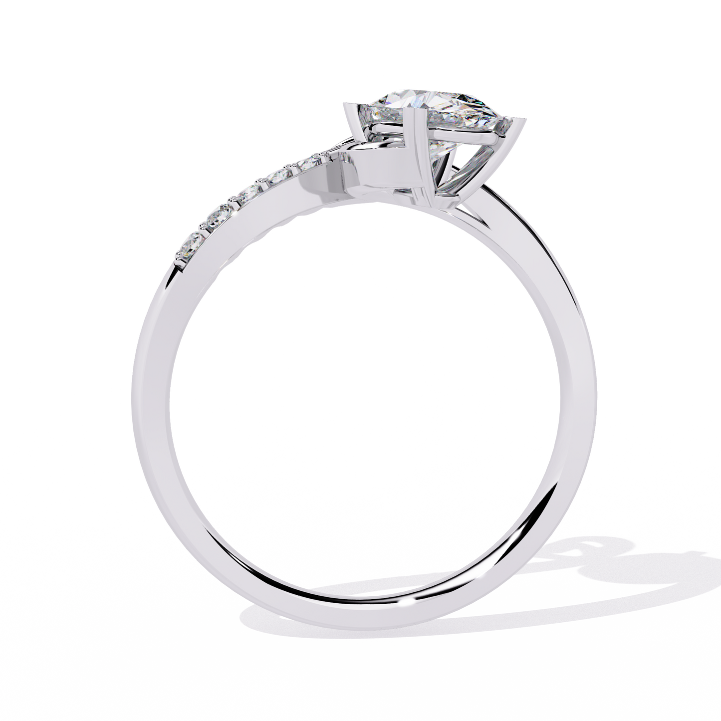 Whimsical Elegance: 0.94ct Lab Grown Diamond Ring in 14k Gold