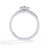 Double Heartbeat: 0.51ct Heart-Shaped Lab Grown Diamond Ring in 14k Gold