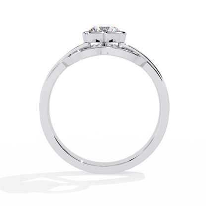 Double Heartbeat: 0.51ct Heart-Shaped Lab Grown Diamond Ring in 14k Gold