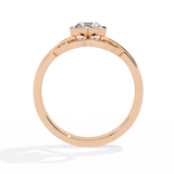 Double Heartbeat: 0.51ct Heart-Shaped Lab Grown Diamond Ring in 14k Gold
