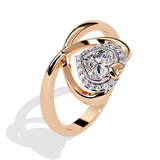 Two Hearts Beating as One: 0.56ct Lab Grown Diamond Ring in 14k Gold