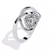Two Hearts Beating as One: 0.56ct Lab Grown Diamond Ring in 14k Gold
