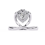 Two Hearts Beating as One: 0.56ct Lab Grown Diamond Ring in 14k Gold