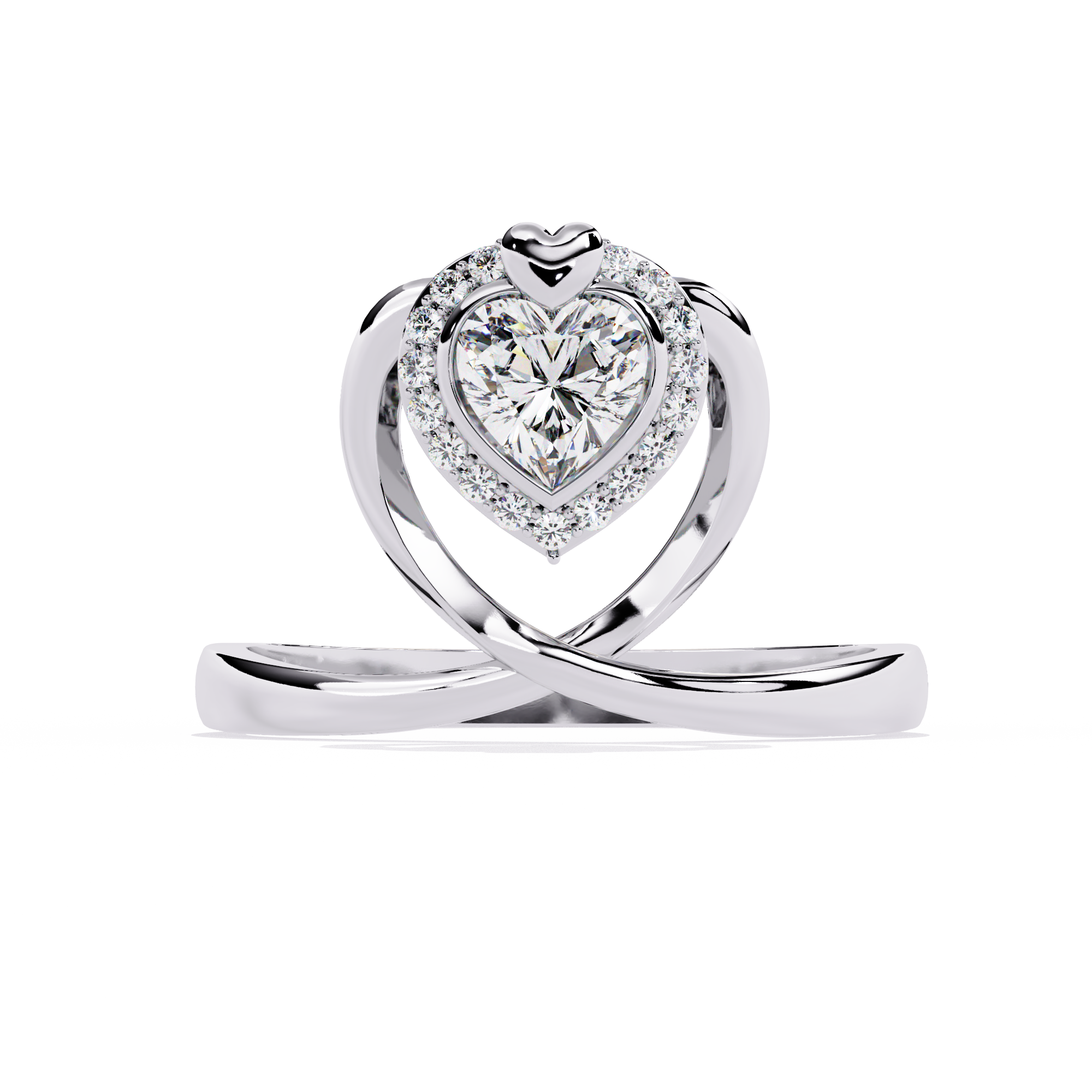 Two Hearts Beating as One: 0.56ct Lab Grown Diamond Ring in 14k Gold