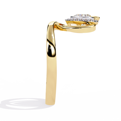 Two Hearts Beating as One: 0.56ct Lab Grown Diamond Ring in 14k Gold