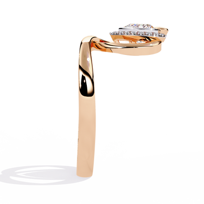 Two Hearts Beating as One: 0.56ct Lab Grown Diamond Ring in 14k Gold
