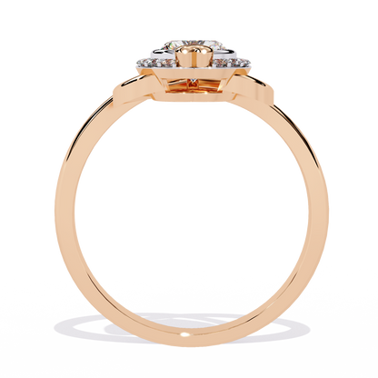 Two Hearts Beating as One: 0.56ct Lab Grown Diamond Ring in 14k Gold