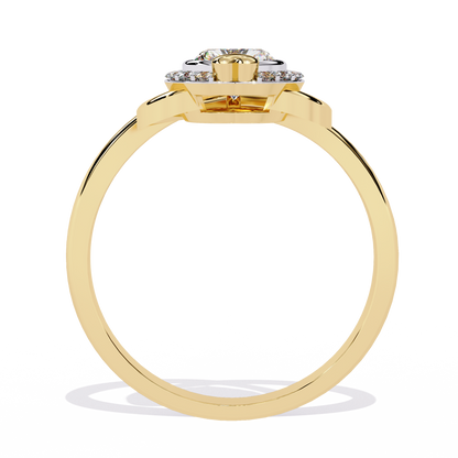 Two Hearts Beating as One: 0.56ct Lab Grown Diamond Ring in 14k Gold