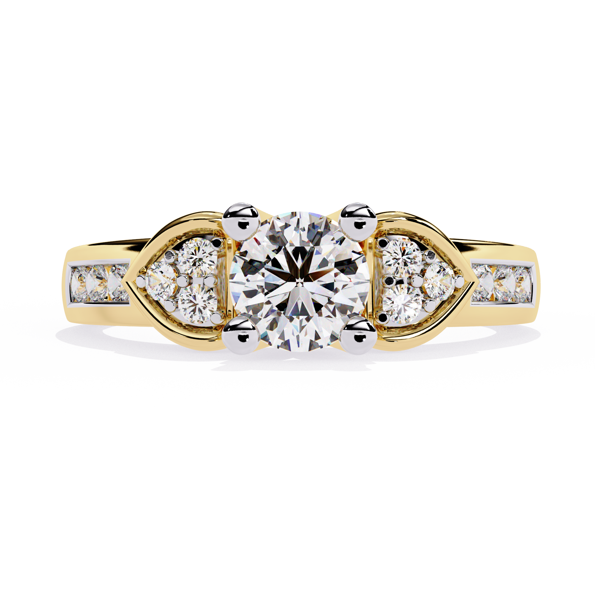 Heartfelt Elegance: 0.26ct Lab Grown Diamond Ring in 14k Gold