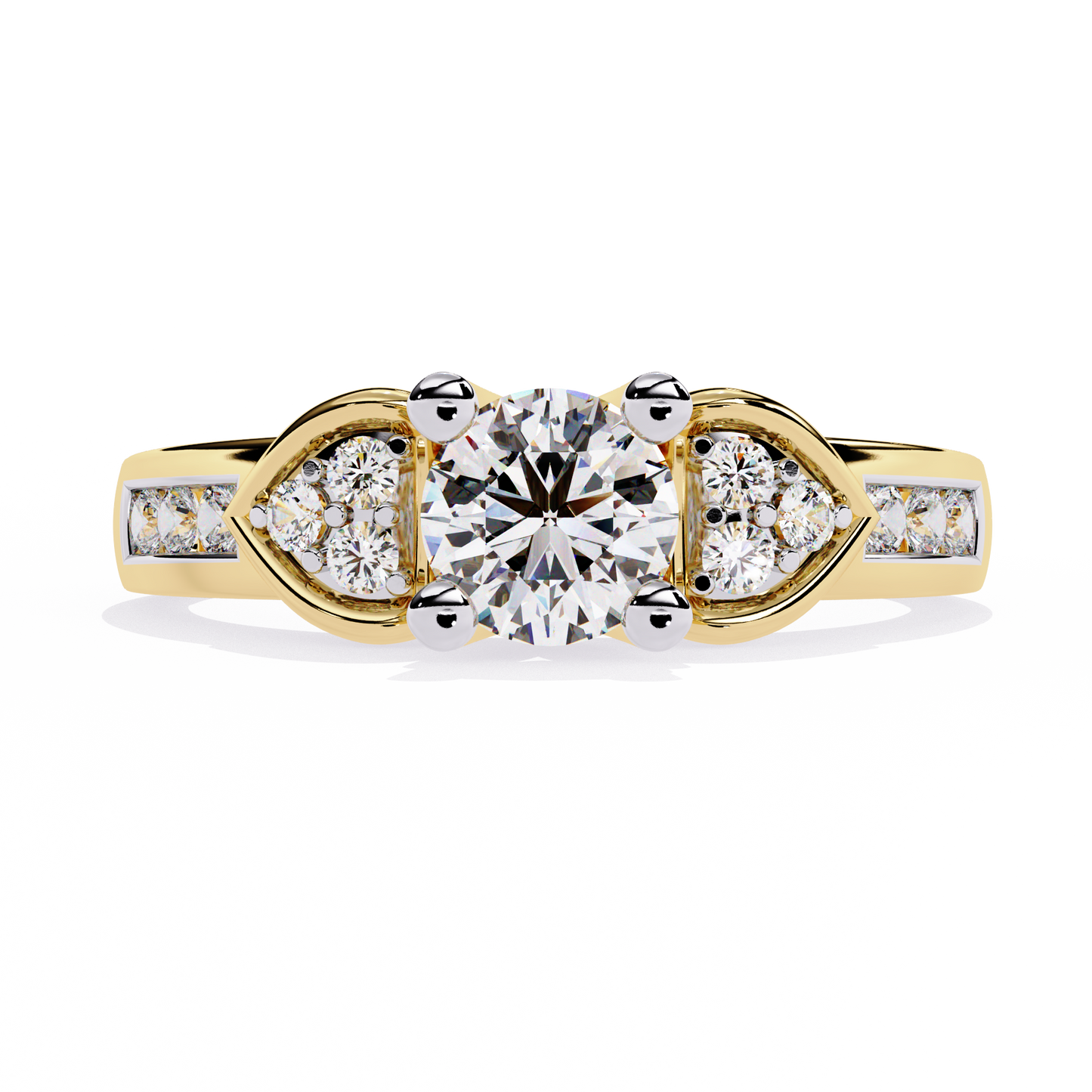 Heartfelt Elegance: 0.26ct Lab Grown Diamond Ring in 14k Gold