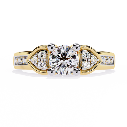 Heartfelt Elegance: 0.26ct Lab Grown Diamond Ring in 14k Gold