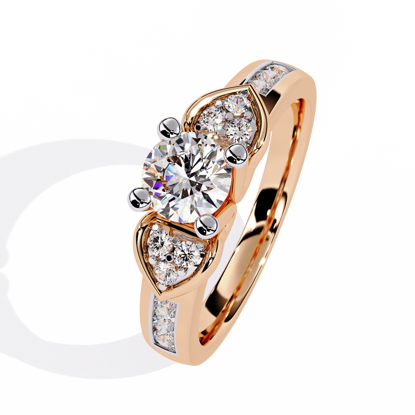 Heartfelt Elegance: 0.26ct Lab Grown Diamond Ring in 14k Gold