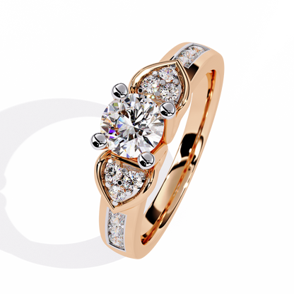 Heartfelt Elegance: 0.26ct Lab Grown Diamond Ring in 14k Gold