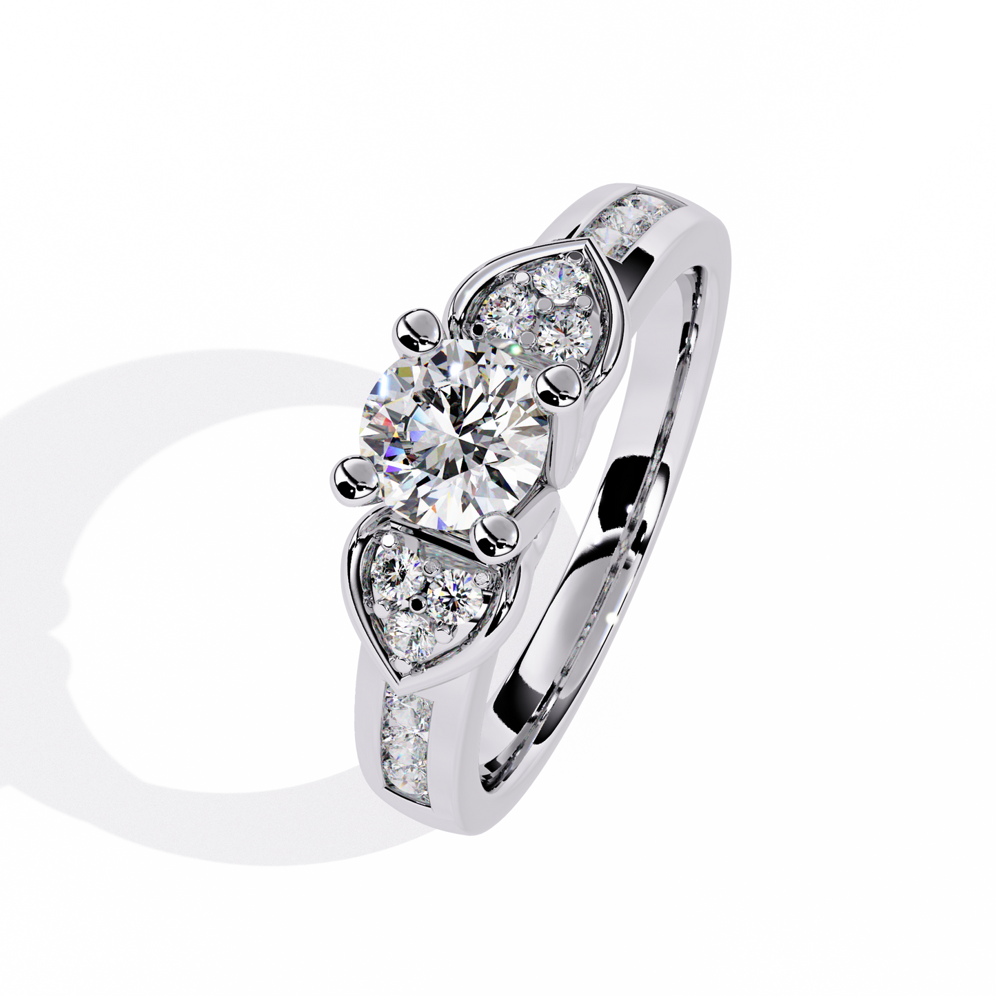 Heartfelt Elegance: 0.26ct Lab Grown Diamond Ring in 14k Gold