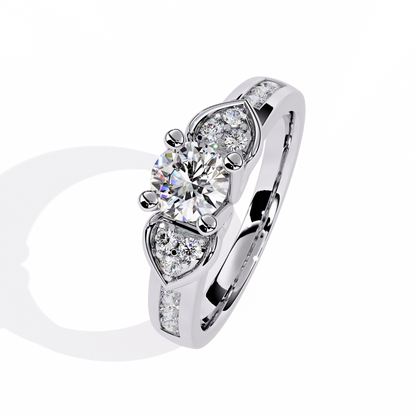 Heartfelt Elegance: 0.26ct Lab Grown Diamond Ring in 14k Gold