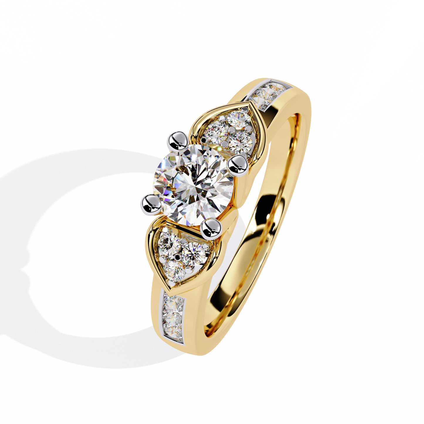 Heartfelt Elegance: 0.26ct Lab Grown Diamond Ring in 14k Gold